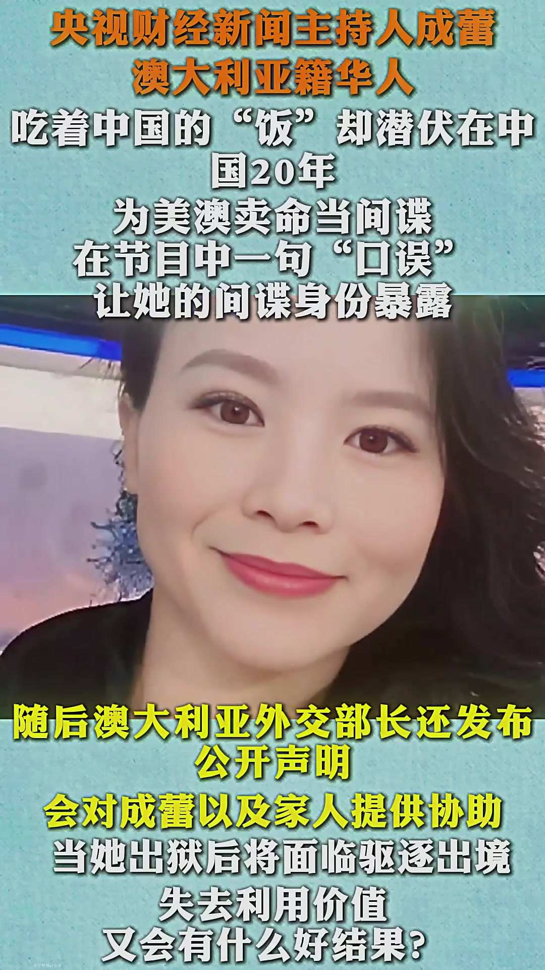 中央电视台女播音员间谍的简单介绍