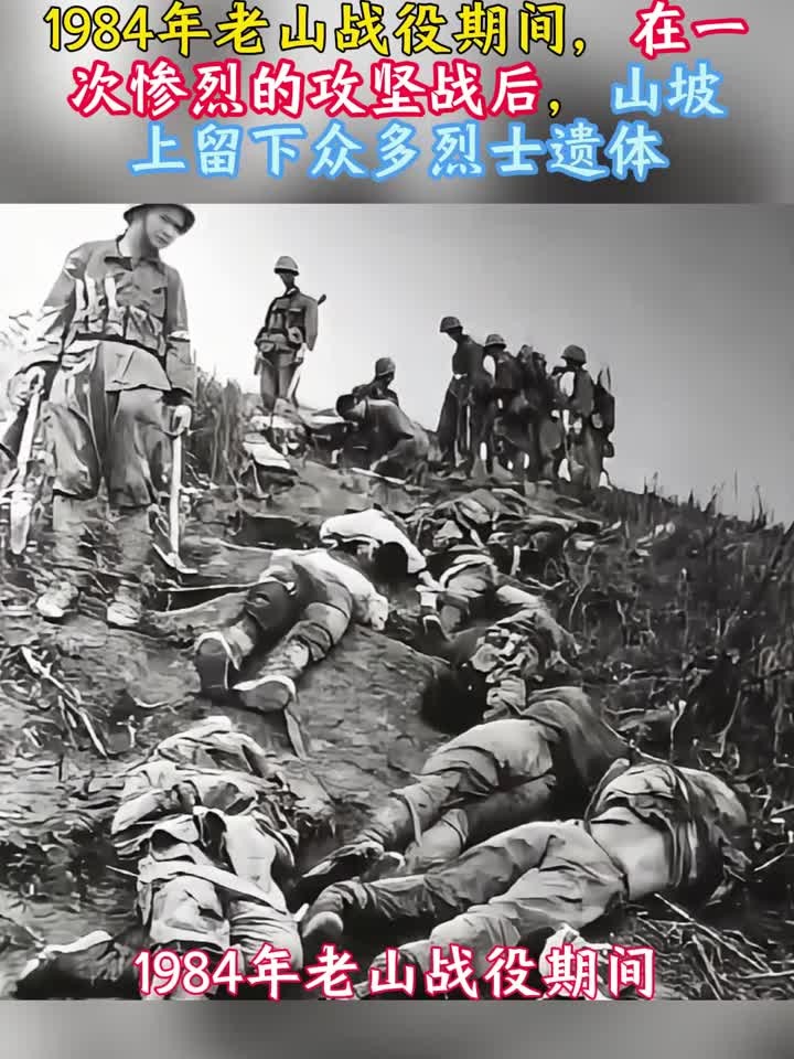 1984年老山战役,一次惨烈的攻坚战后,山坡上留下众多烈士遗体