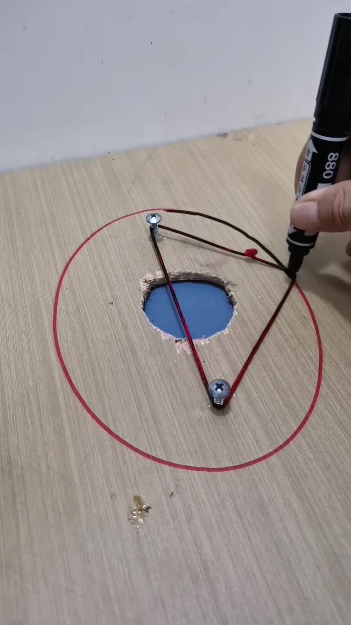 古人用钉绳画圆,智慧真不少