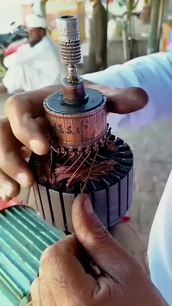 电机转子的绕线