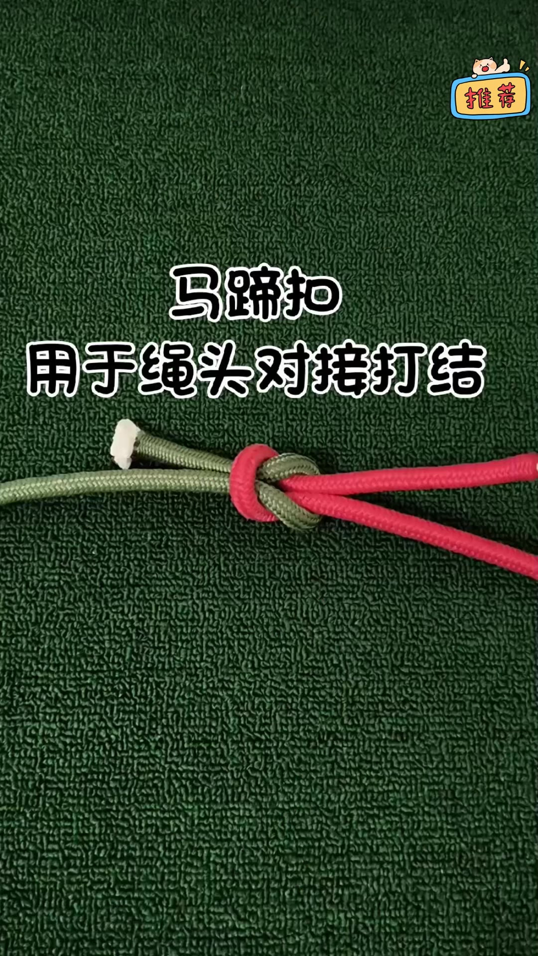 马蹄扣!用于绳头对接打结!打法简单,接点牢固!