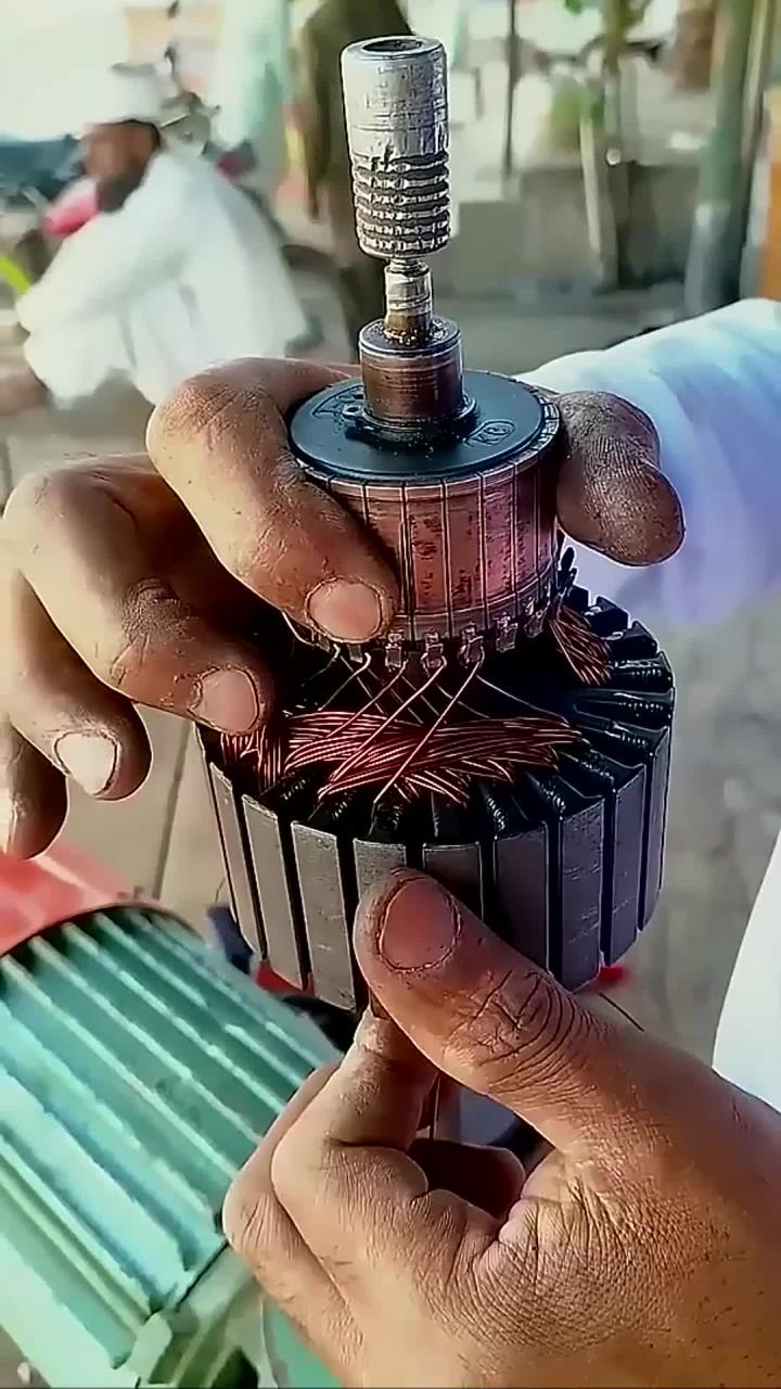 电机转子的绕线