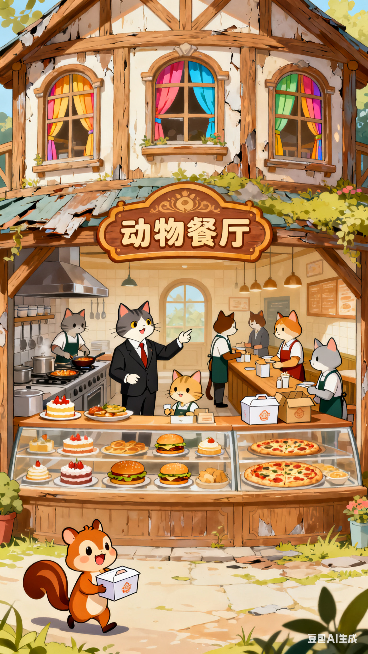 萌宠美食街宣传图