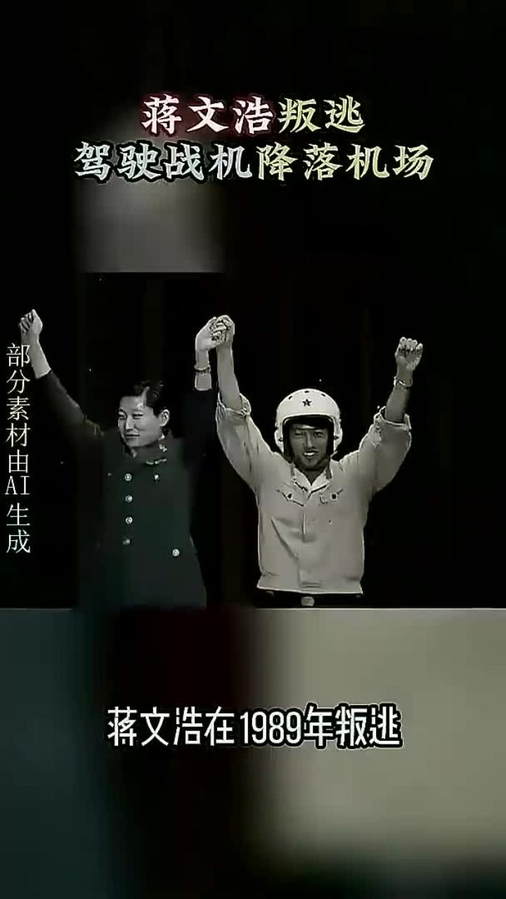 1989年,蒋文浩叛逃驾驶战机,降落金门尚义机场