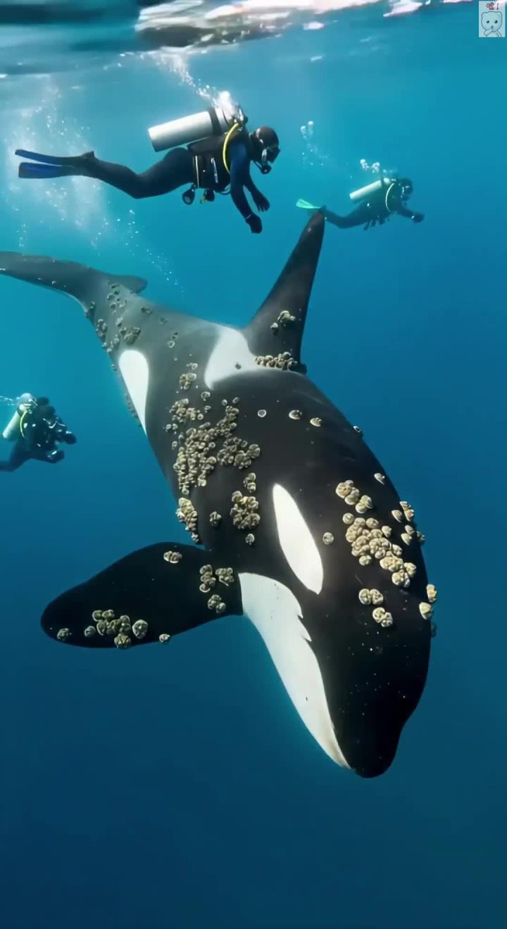 给大虎鲸搓个背