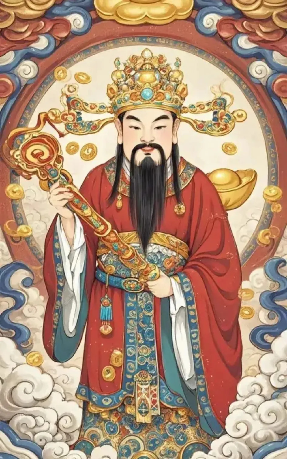 西路财神纳珍天尊曹宝发财菩萨壁纸菩萨必赢高档手机壁纸图招财菩萨