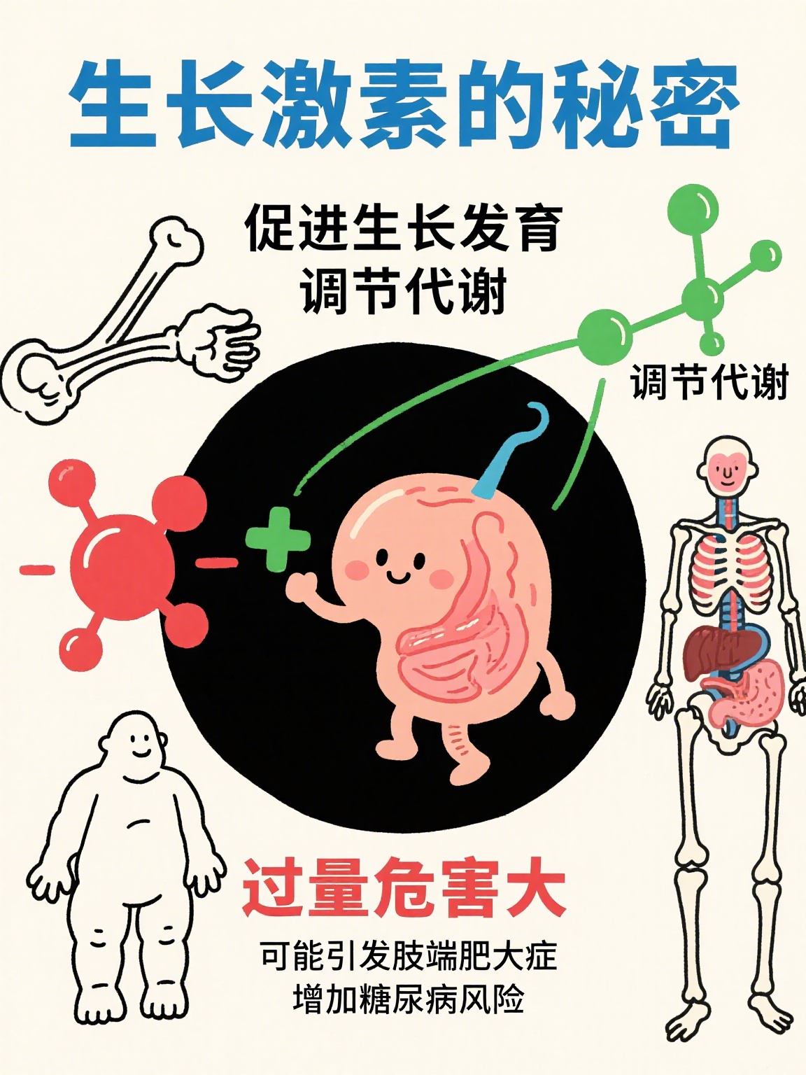 生长激素的作用和功效及副作用 生长激素是人体垂体分泌的关键激素,对