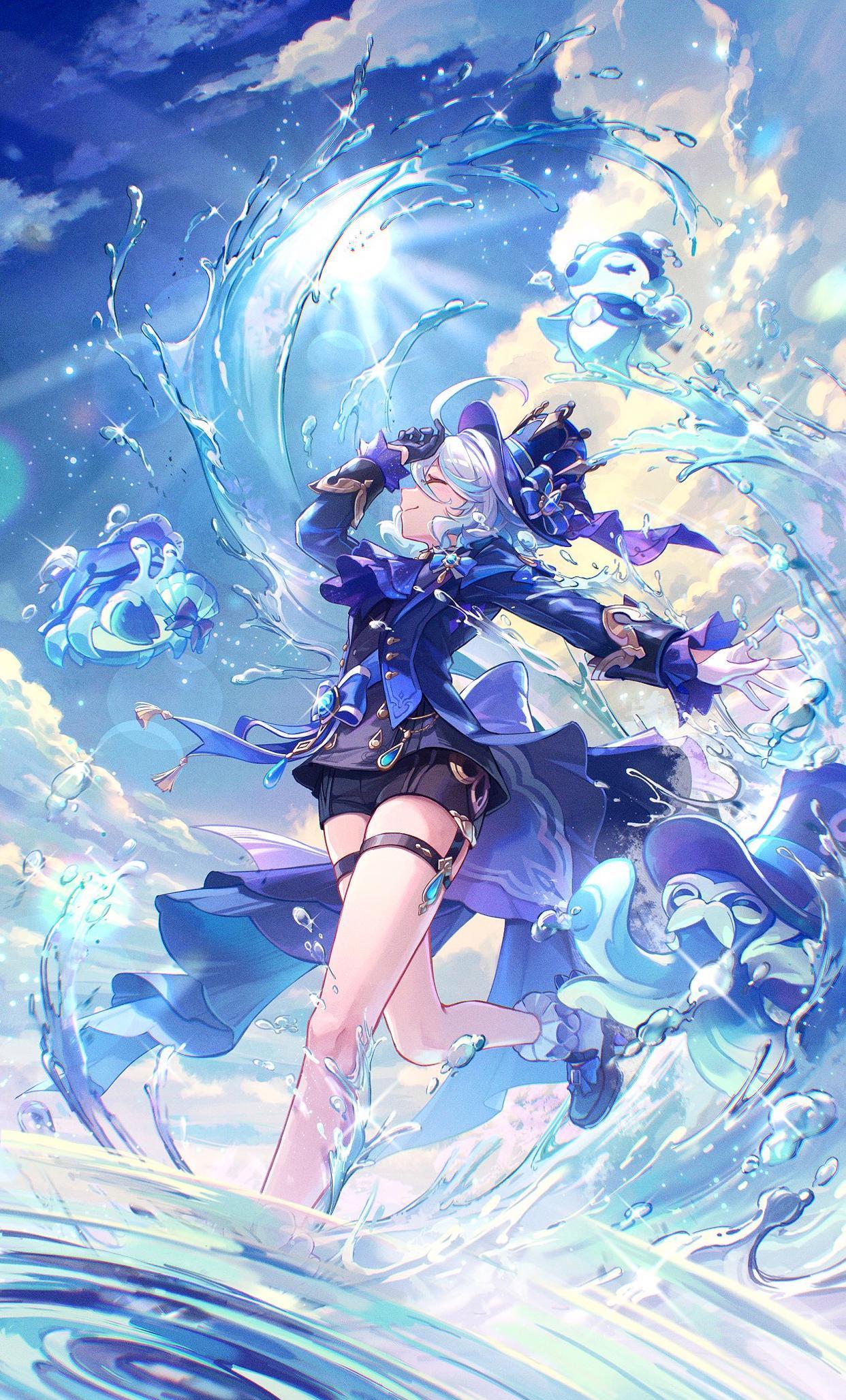 画面中是一位年轻女性角色,年龄大约在十几岁至二十岁初之间