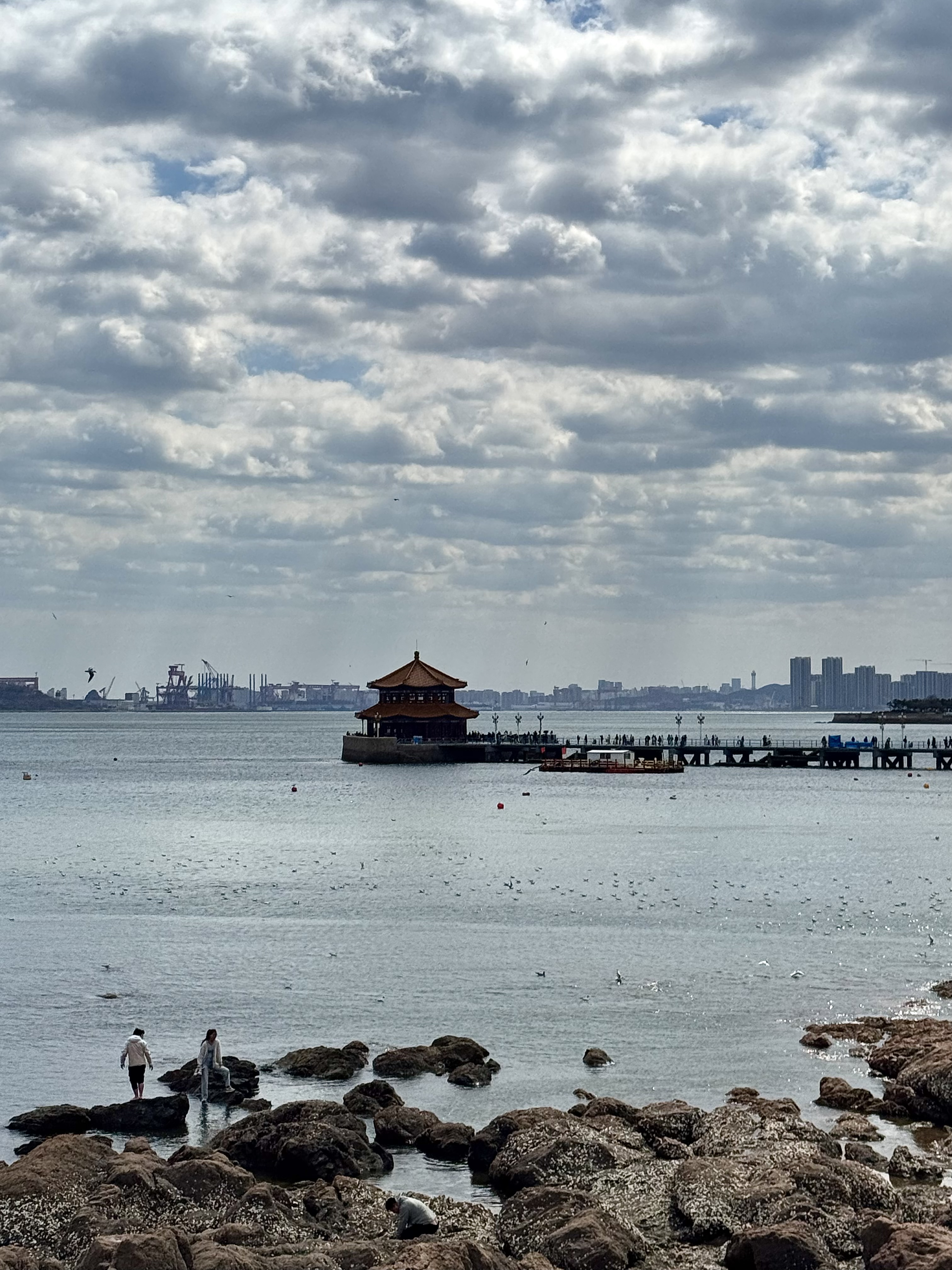 今天青岛的天气太美了 极品青岛蓝～碧海蓝天超治愈!