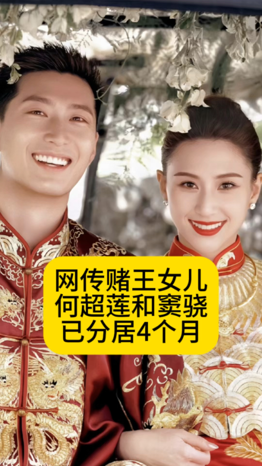曝窦骁何超莲已离婚,男方向女方索8000万未果,已五个月未见互动