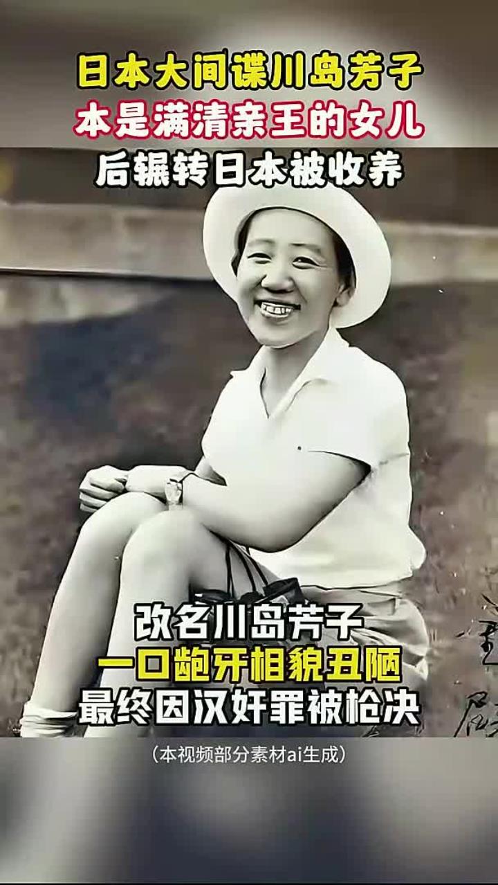 日本间谍川岛芳子罕见照片公开,长相不悦父亲是清朝王爷