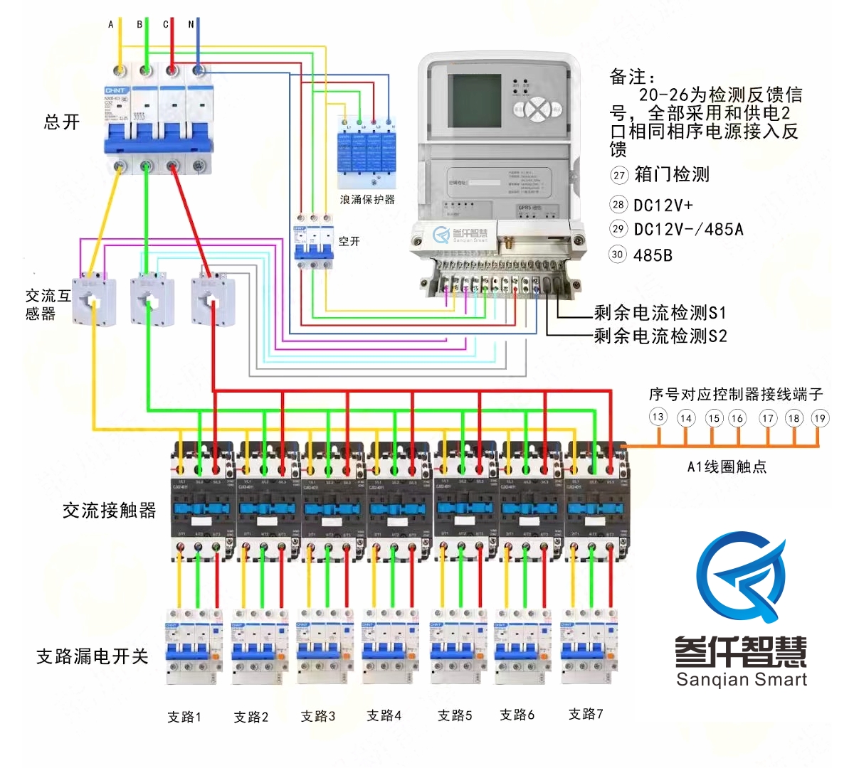 集中器接线图智能照明控制器接线图集中器和总表接线图集中器接线集中
