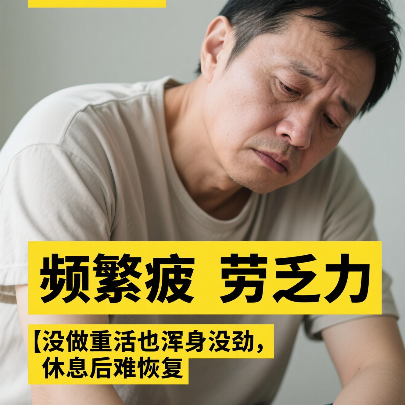 休息后也难恢复,这可能是肾精不足,元苹肷砻痪 疲劳乏力图片带字图片