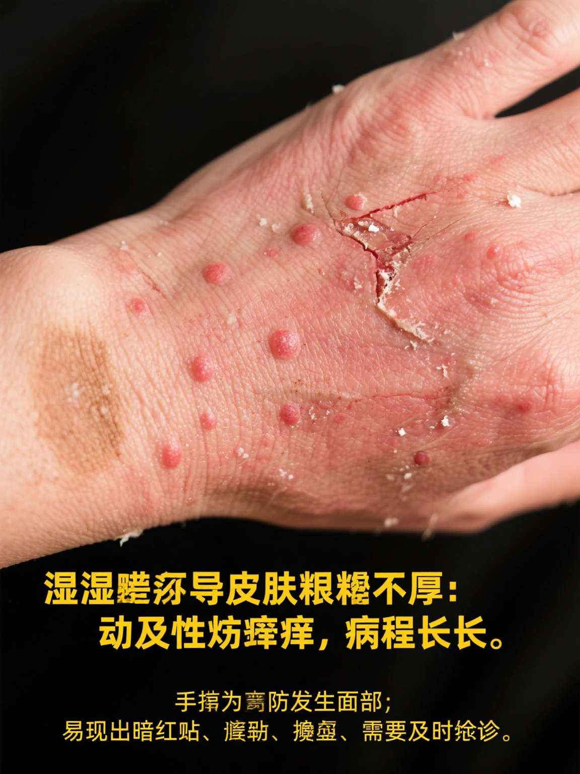 湿毒的症状图片湿疹的症状图片炎症皮肤图片皮肤基底层有炎症的形象图