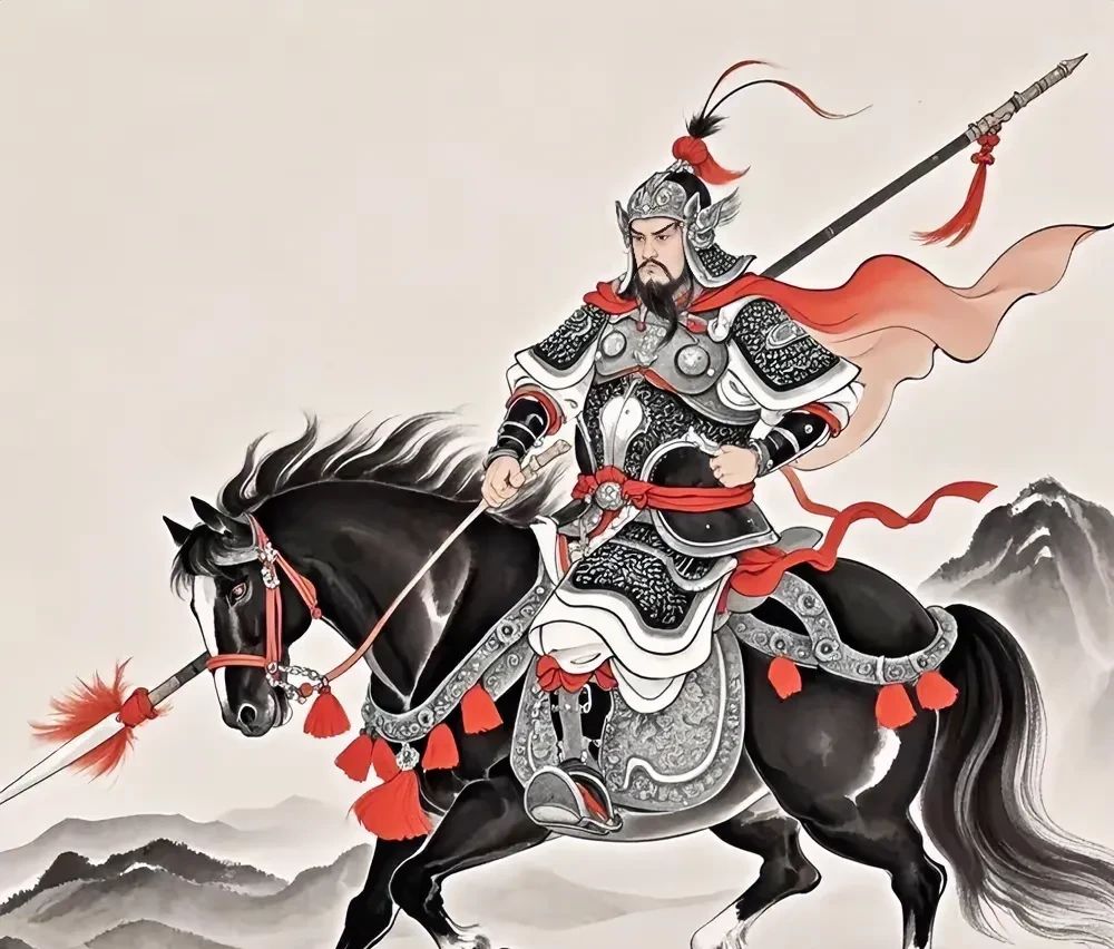 古代名将韩信骑战马怎么画岳飞韩信韩信古代图片大将军韩信国画图片