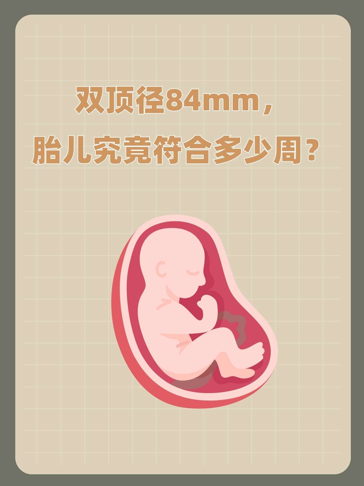 双顶径84mm,胎儿究竟符合多少周?