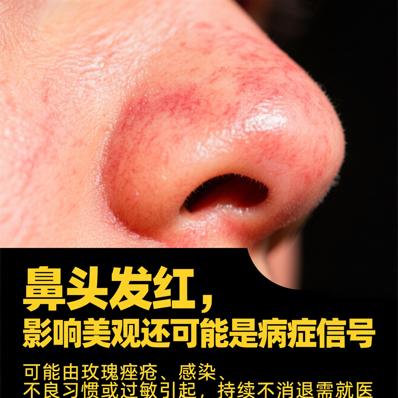 病鼻头红红的是怎么回事鼻头发红是什么病症鼻子里长一堆酒刺怎么办?