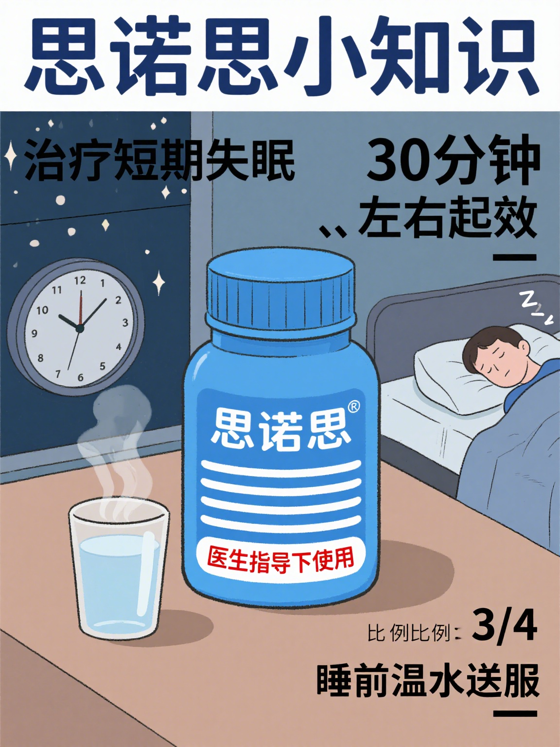 思诺思 思诺思是一种常见的非苯二氮类催眠药,主要用于治疗短期失眠