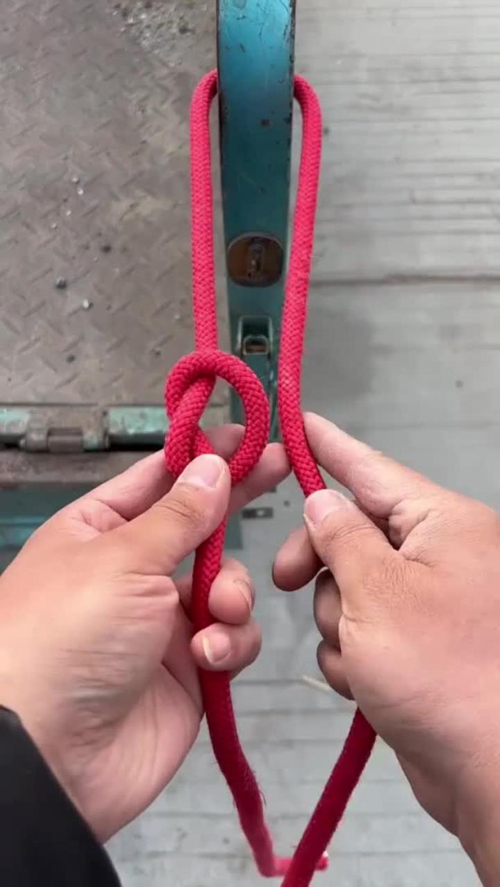 户外常用活扣结,打结方法简单实用牢固结实,易结易解