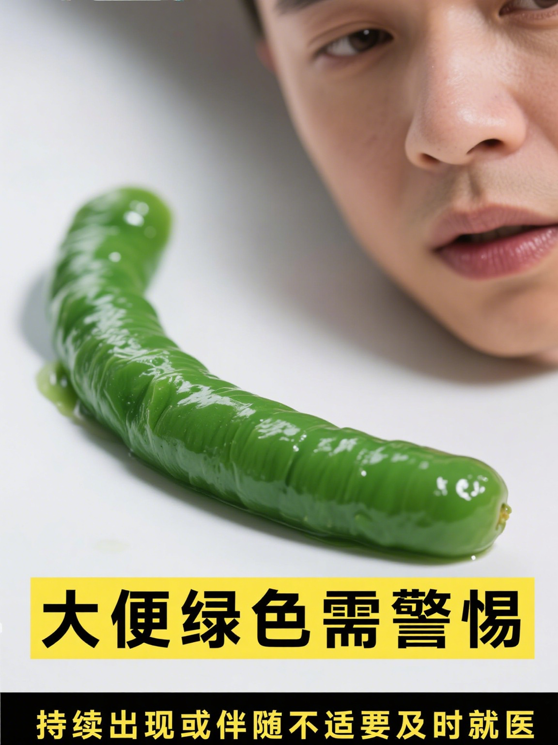 当发现大便呈现绿色时,先别慌,但也不能完全忽视