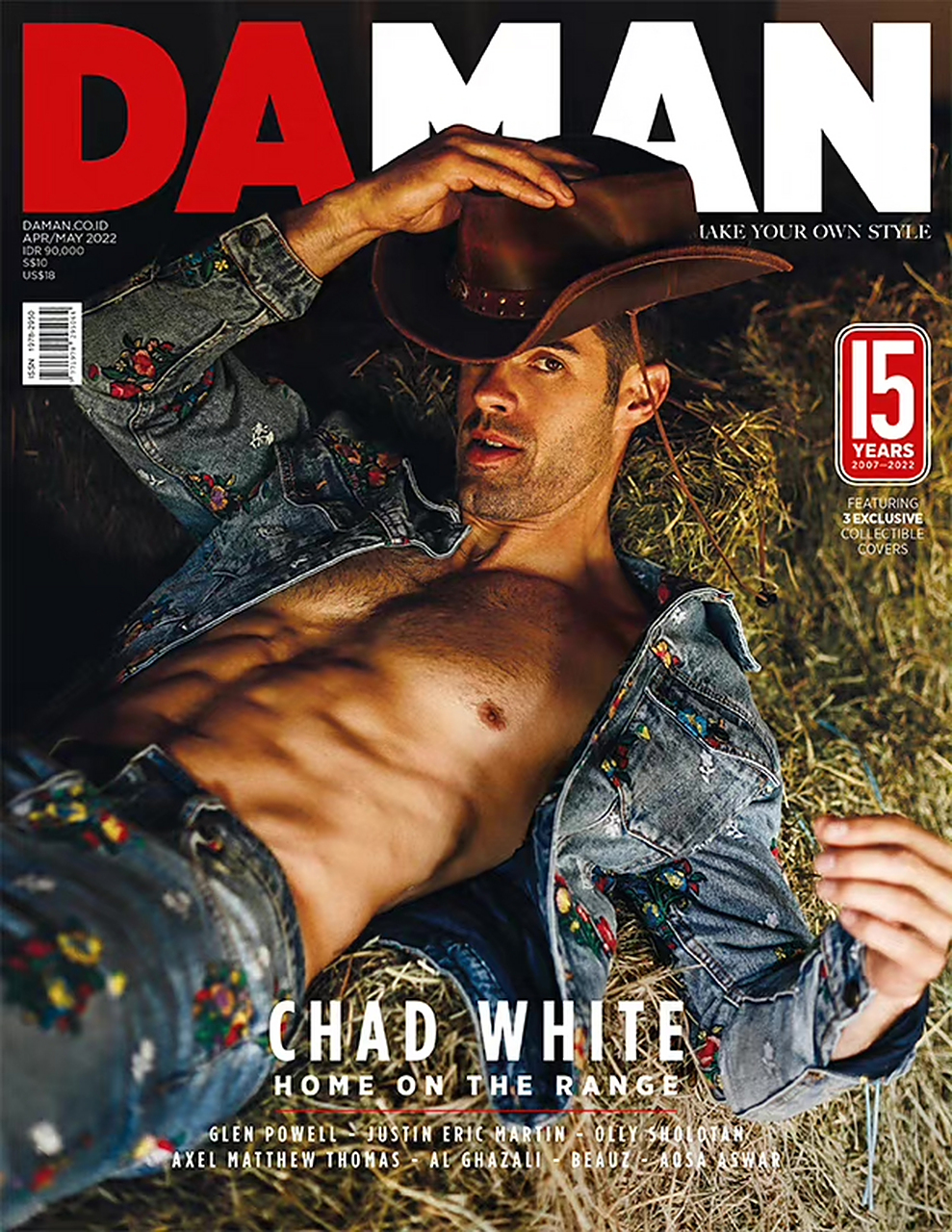 da man magazine 新一期封面大片,老牌男模chad white变身性感农夫.