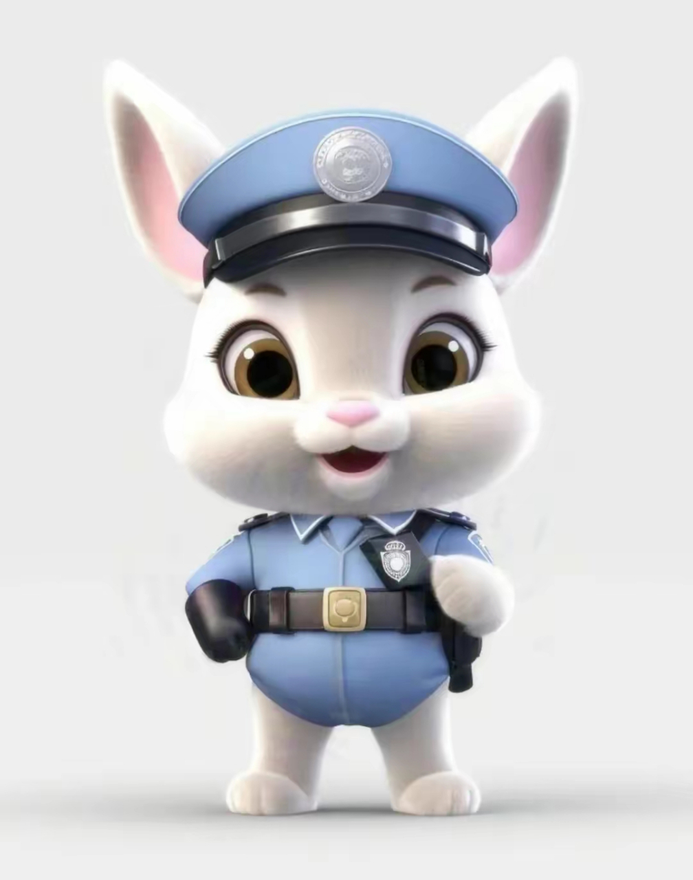 玩转兔年,兔子兔警长来了,别干坏事哟