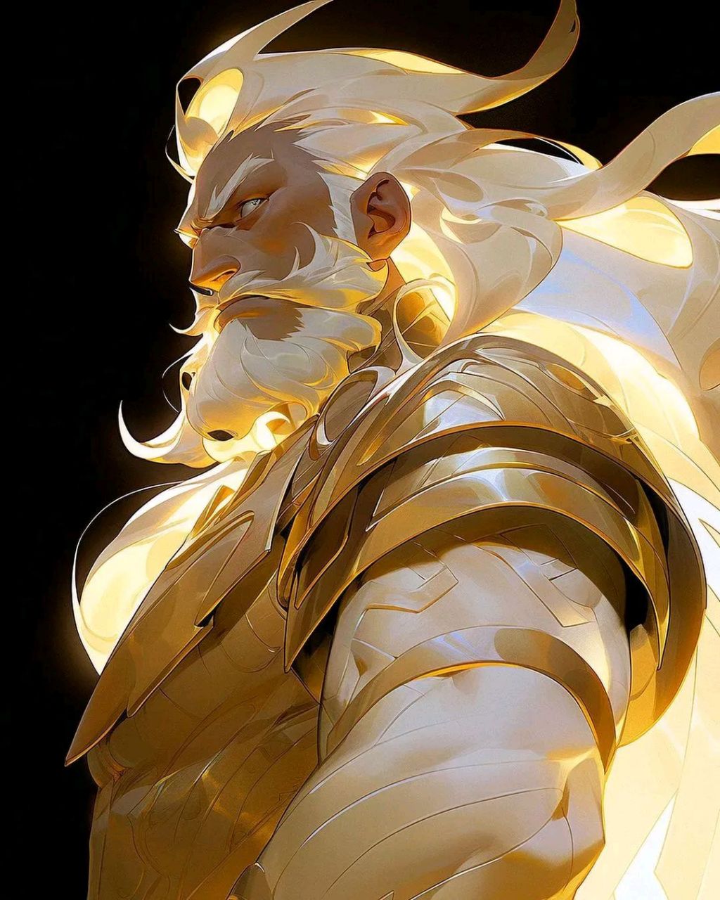 一组ai生成的天神宙斯和雷神索尔,相当的有气势.