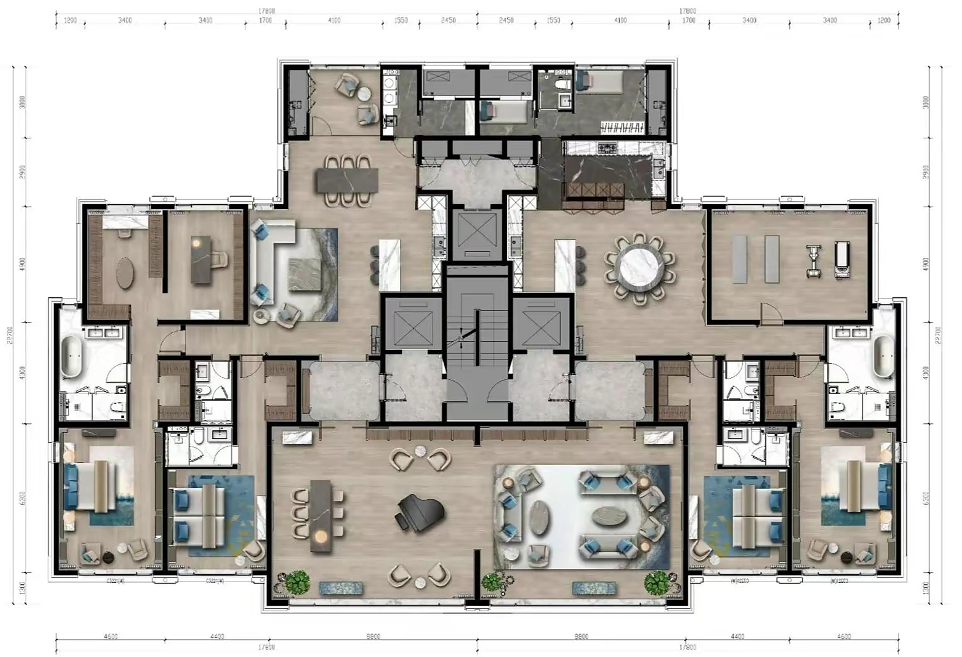 目测评论区95%的网友和这个880平米的大平层户型已经绝缘了