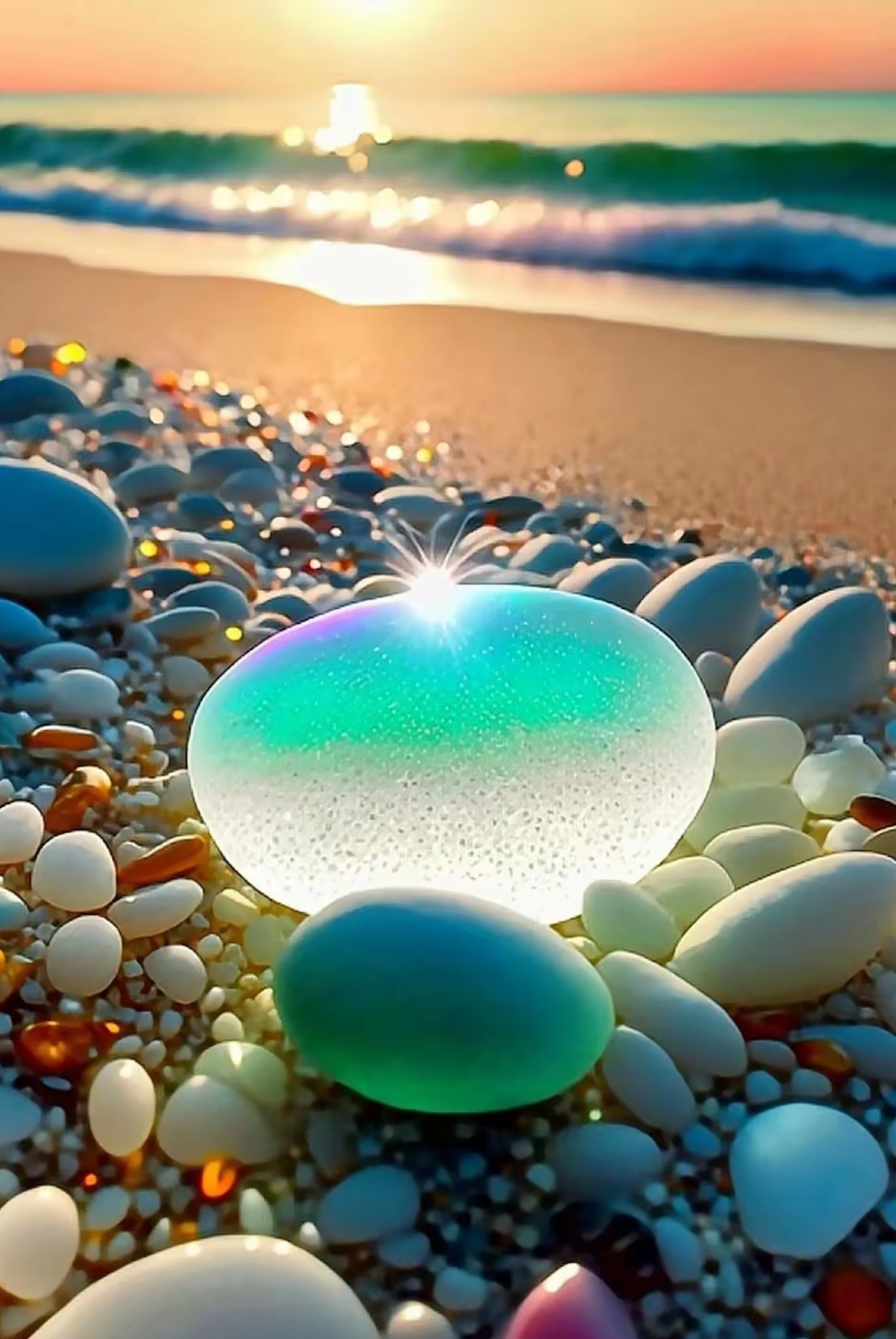 小石头太漂亮了,每一块都晶莹剔透,太可爱啦