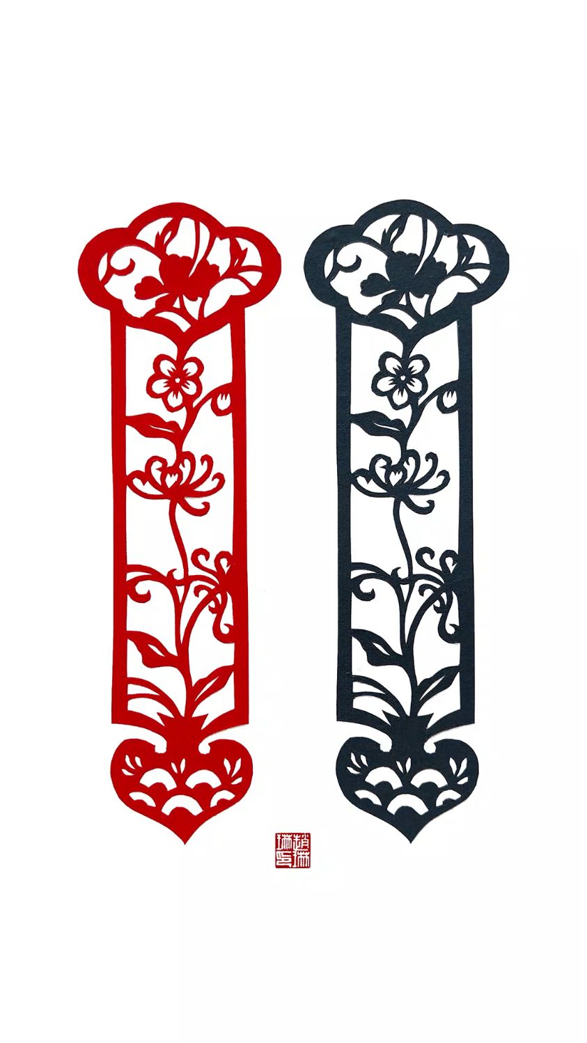 双色书签剪纸手作diy