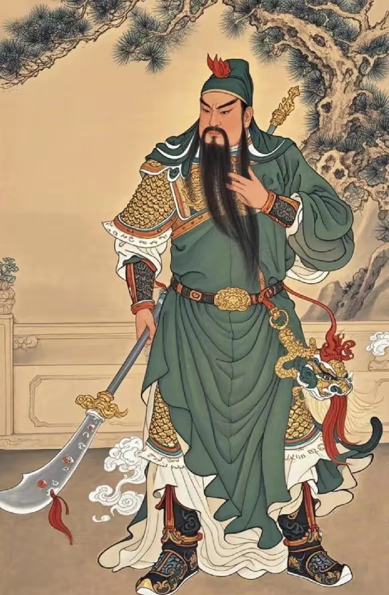 "见关公不拜,财禄难久留" 赤面长髯,义薄云天 横刀立马,镇宅招财 一拜