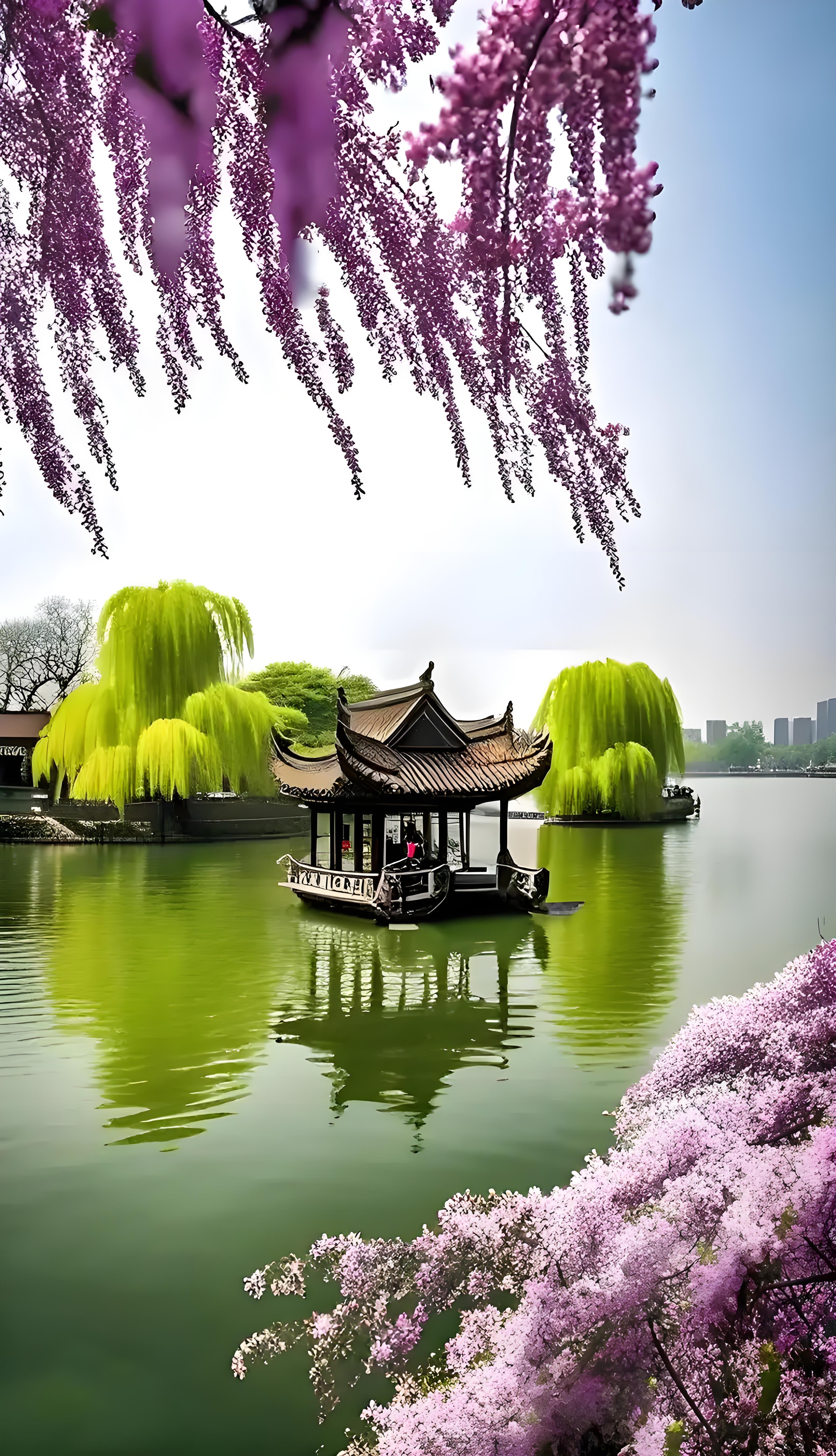 春光乍泄时,江苏扬州的瘦西湖迎来了一场别样的春日盛宴