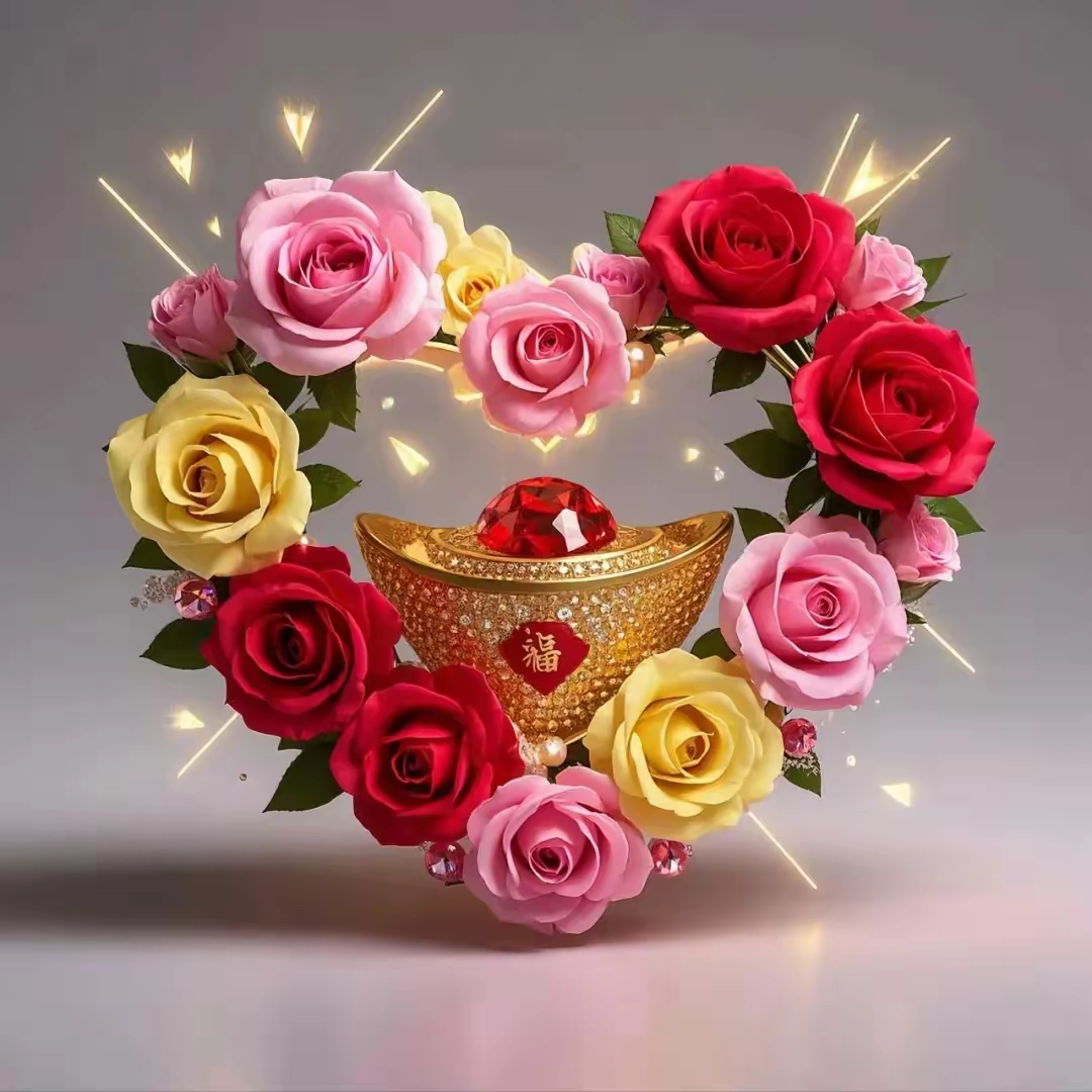 心形玫瑰的微信头像等你来摘