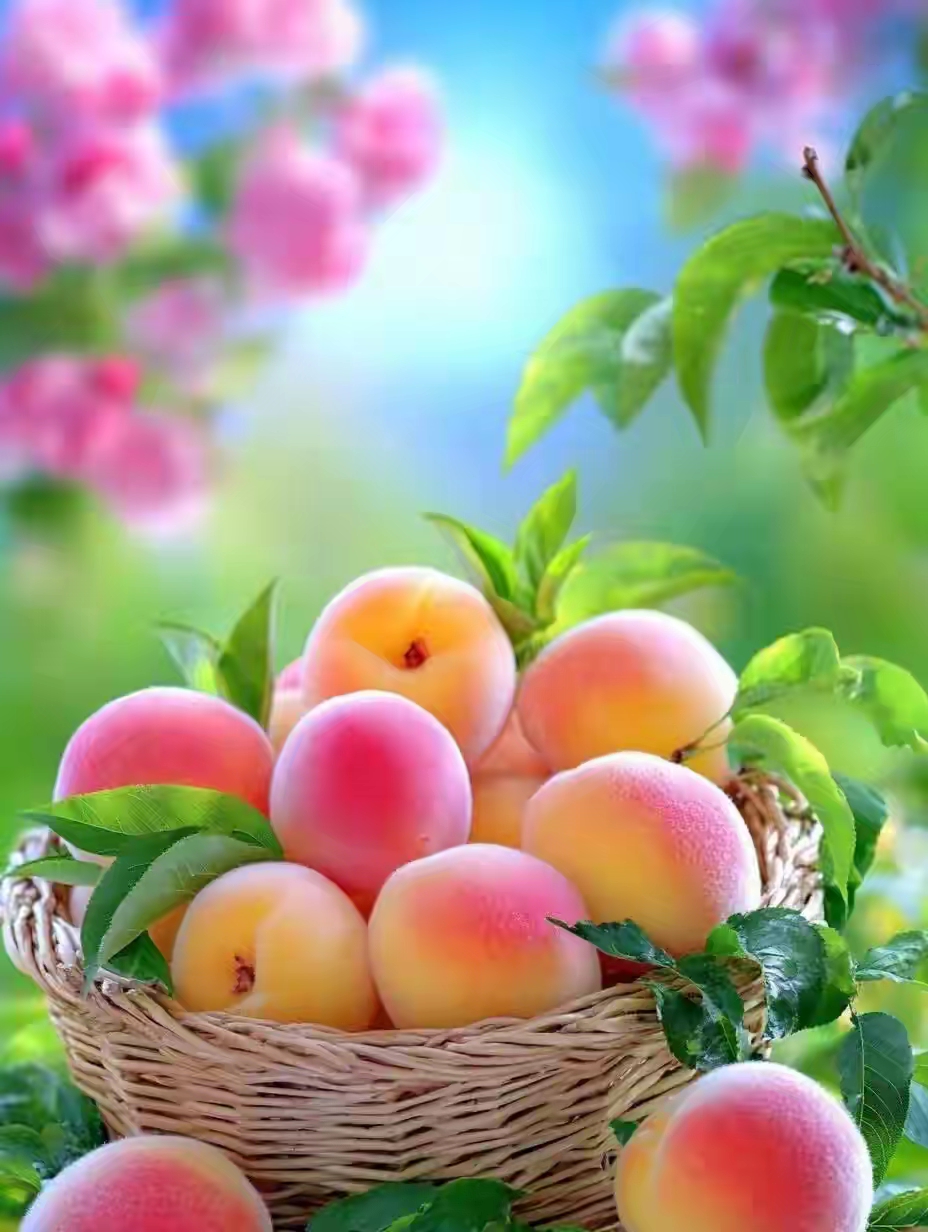 水蜜桃头像壁纸;送您一串桃子:如意桃,事业桃,富贵桃!