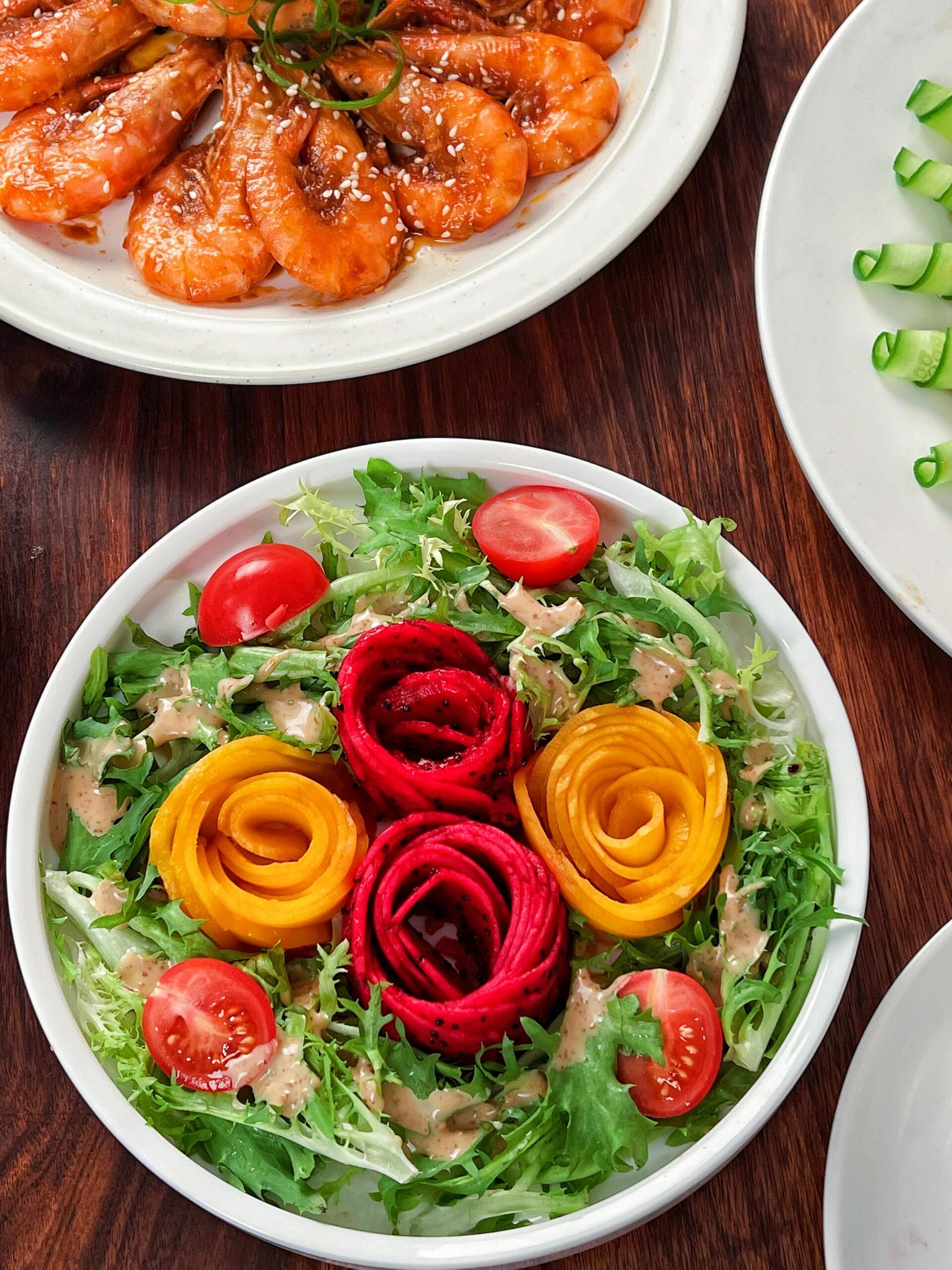 果蔬沙拉||今天分享一道年夜饭的色彩大师