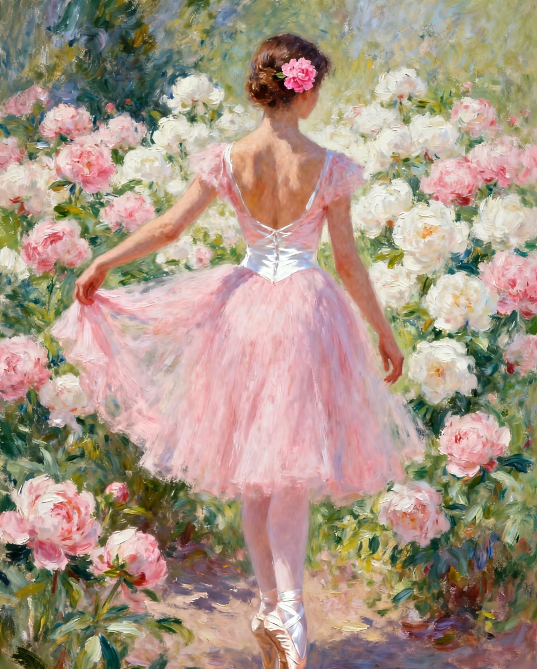 油画欣赏,芭蕾少女的背影