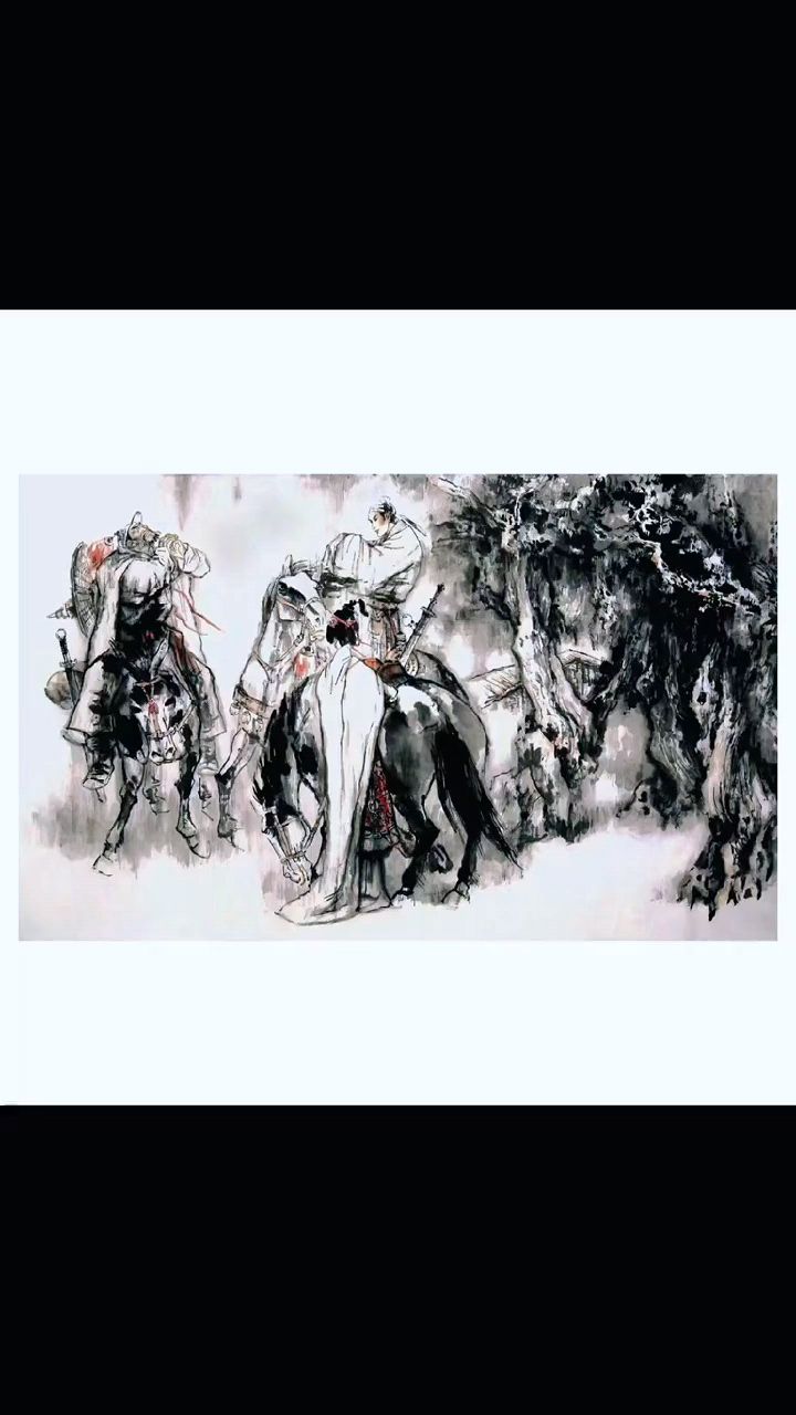 国画《风尘三侠》