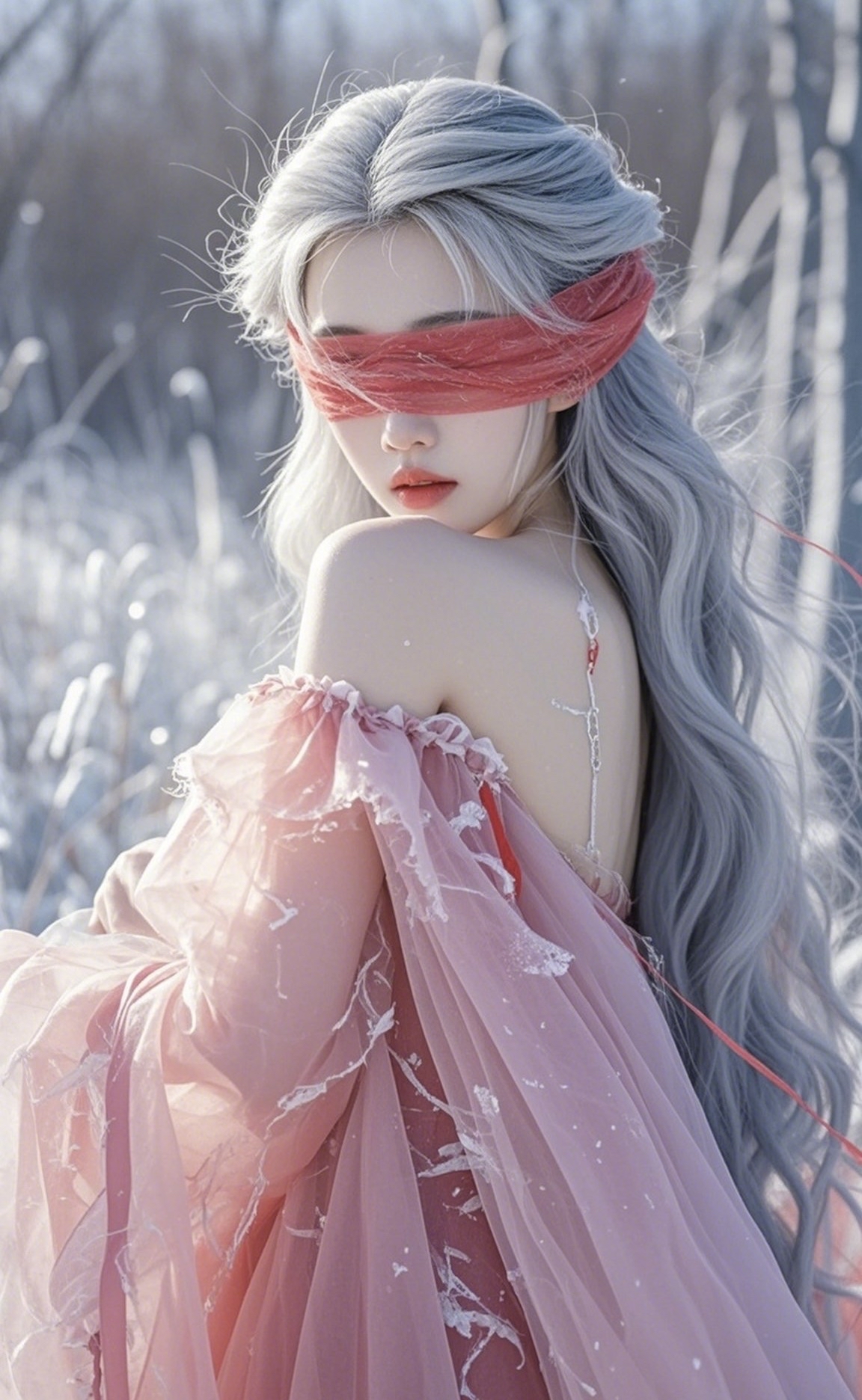 红绫遮目,仙气缭绕的梦幻少女 红绫遮目,仙气缭绕的梦幻少女