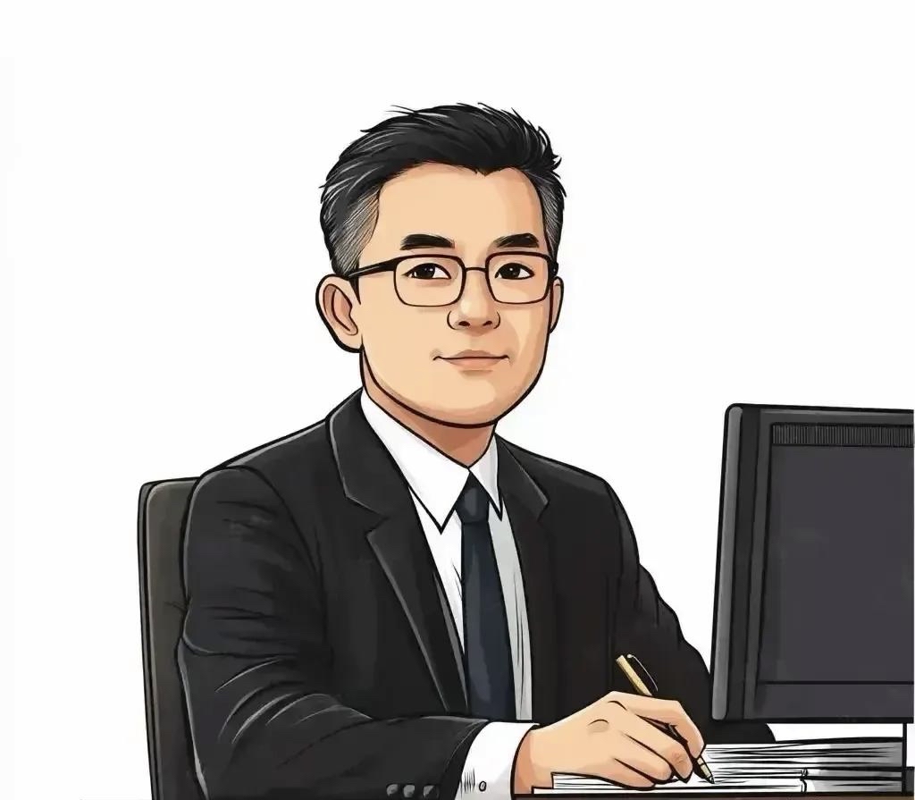老板头像中年男律师头像卡通图片50岁企业家照片 卡通大叔ai拿话筒