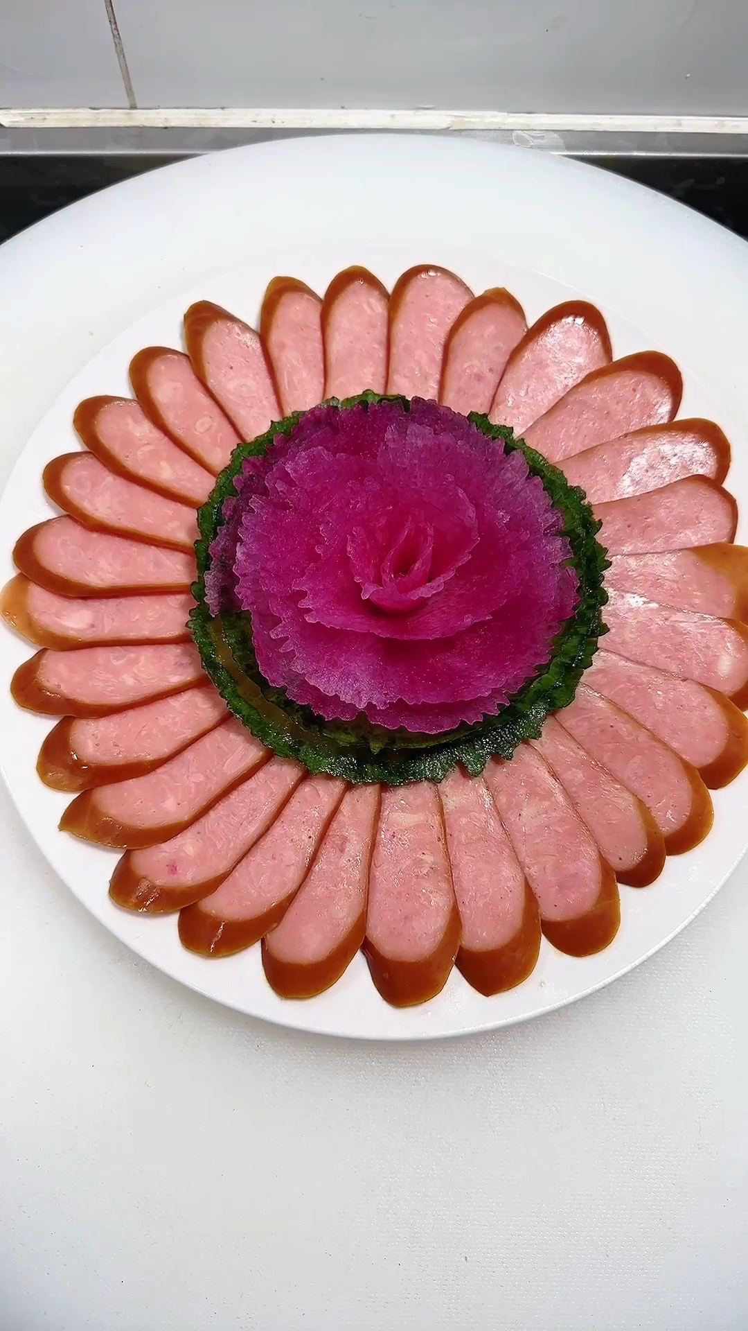 火腿肠这样摆盘,太漂亮啦