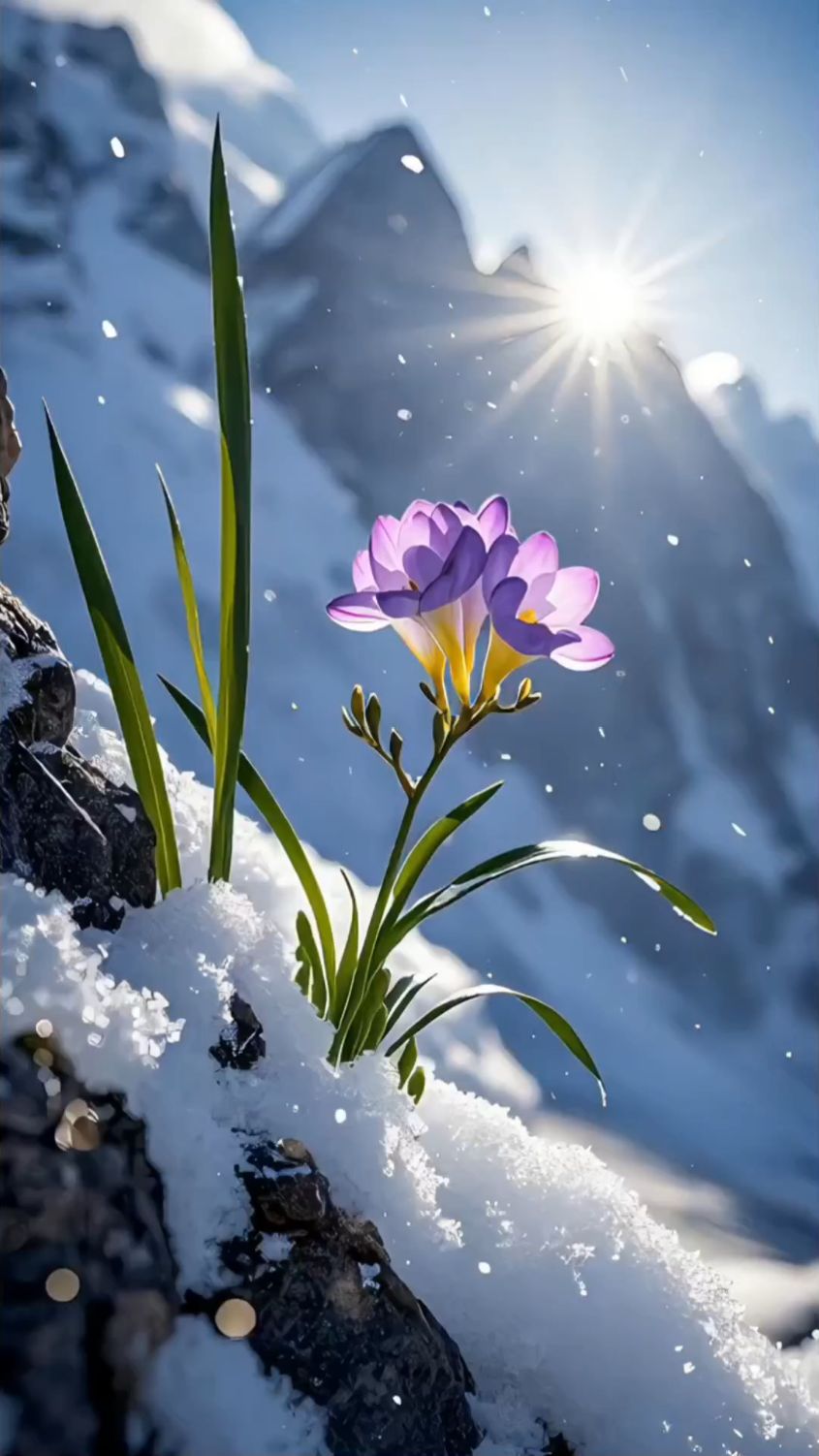 悬崖峭壁上的蝴蝶兰花