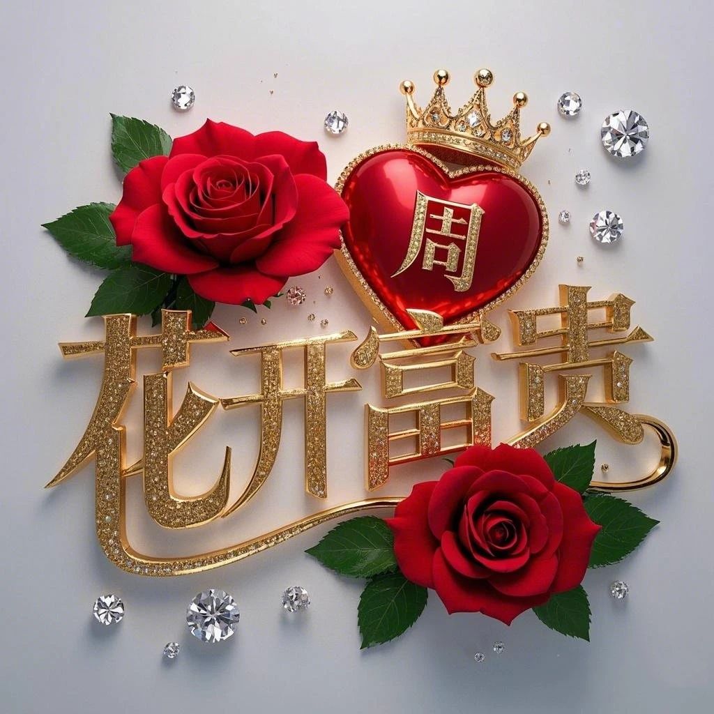 "花开富贵"姓氏头像. #动态连更挑战