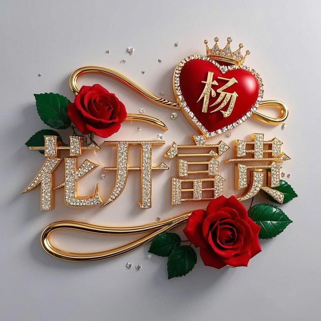 "花开富贵"姓氏头像. #动态连更挑战