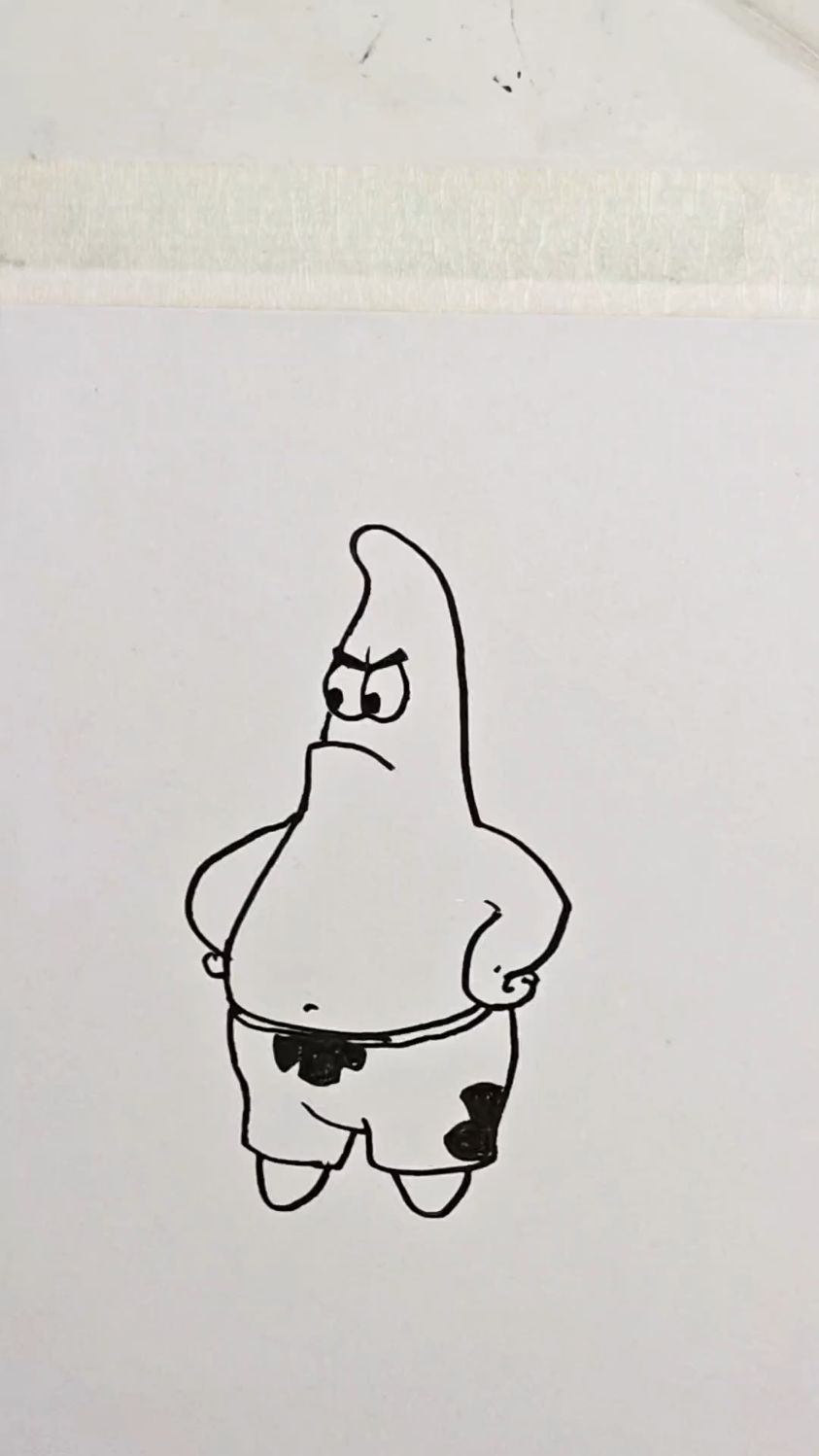 派大星简笔画绘画过程