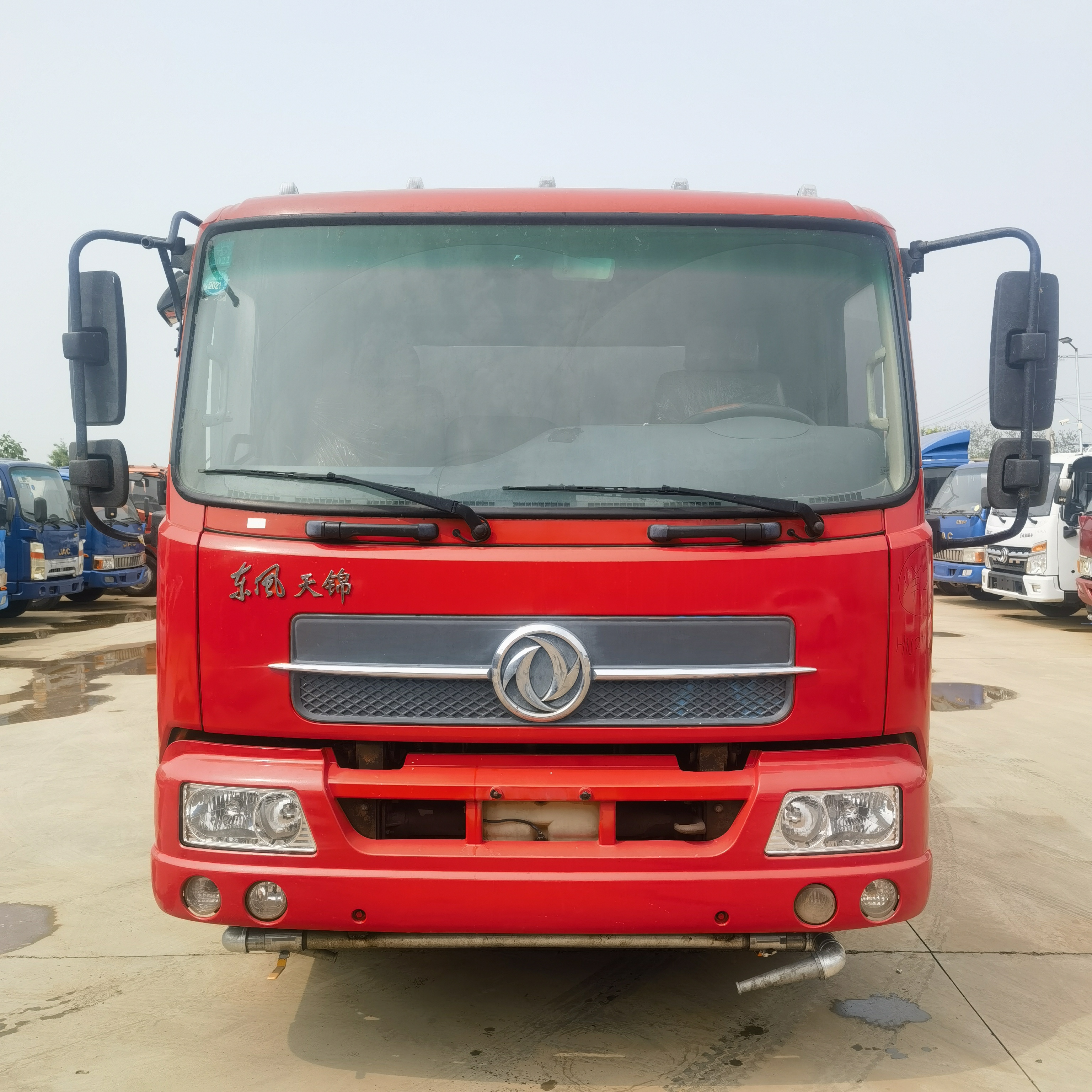 洒水车# 刚出车间一台极品国五排放东风天锦10立方洒水车 配备康明斯