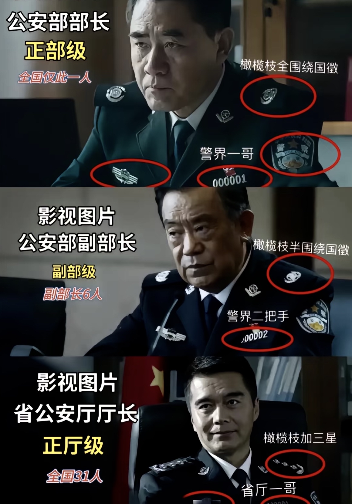 一图看懂我国警察警衔,行政级别与职务的关系,可以说