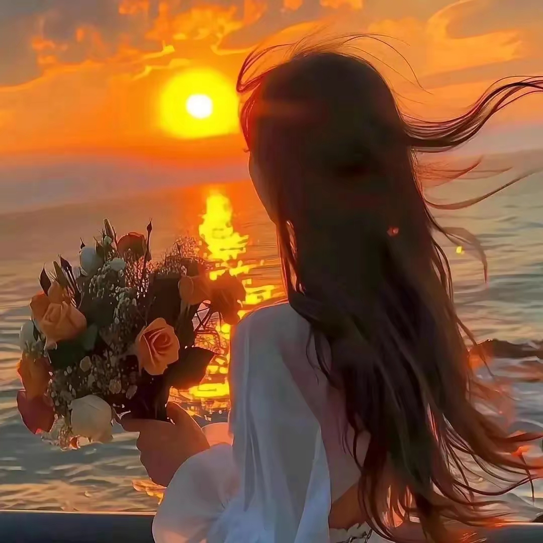 温暖治愈头像,氛围感美女背影头像