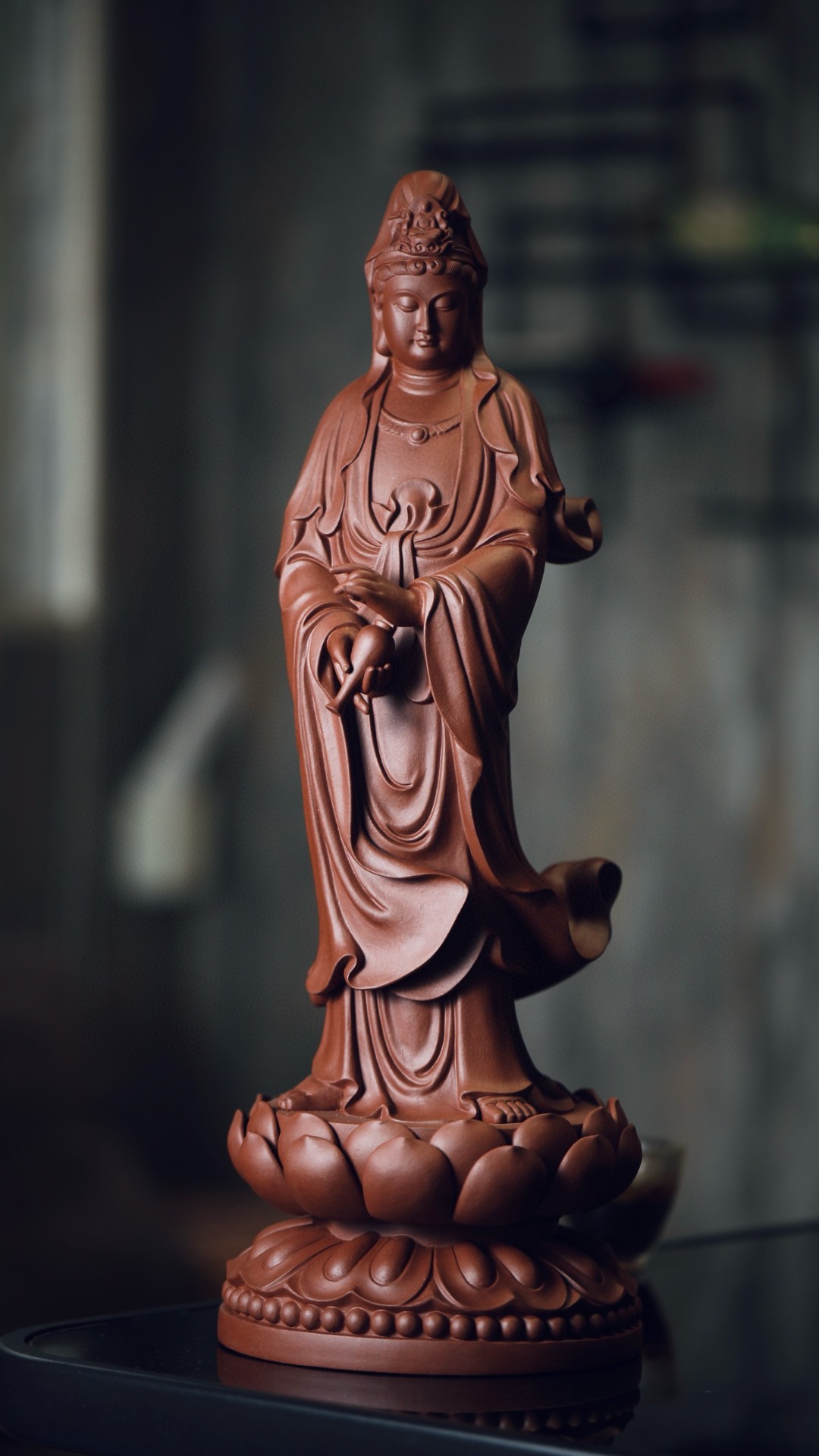 净瓶观音有救赎众生,祛病消灾,解除生者苦难的吉祥寓意