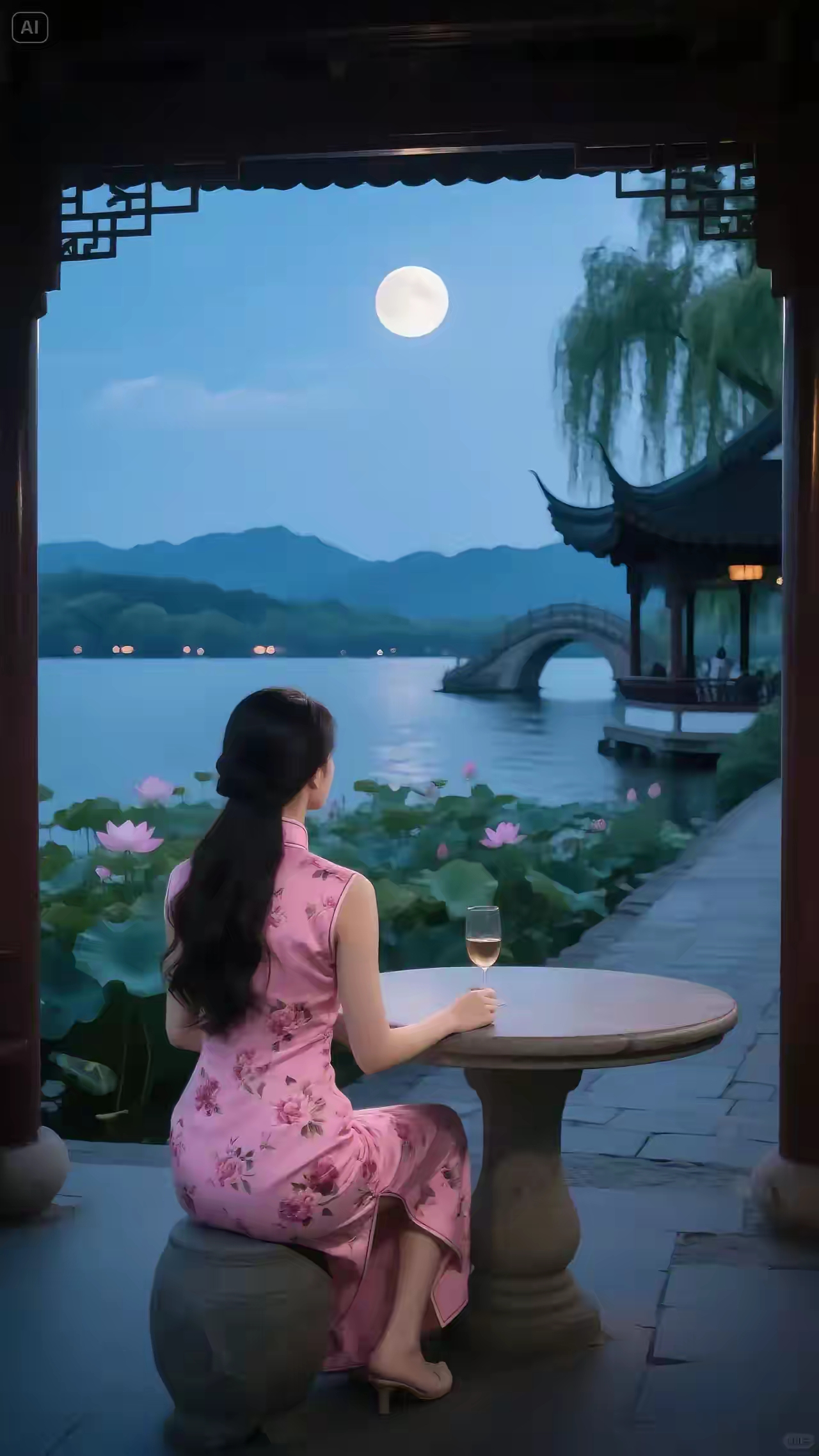 露沾衣参夜静"以清露湿衣,静夜参悟的意象,勾勒出幽深静谧的禅意画面