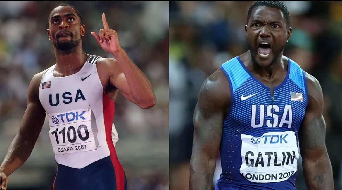 奥运会100米季军:加特林1次